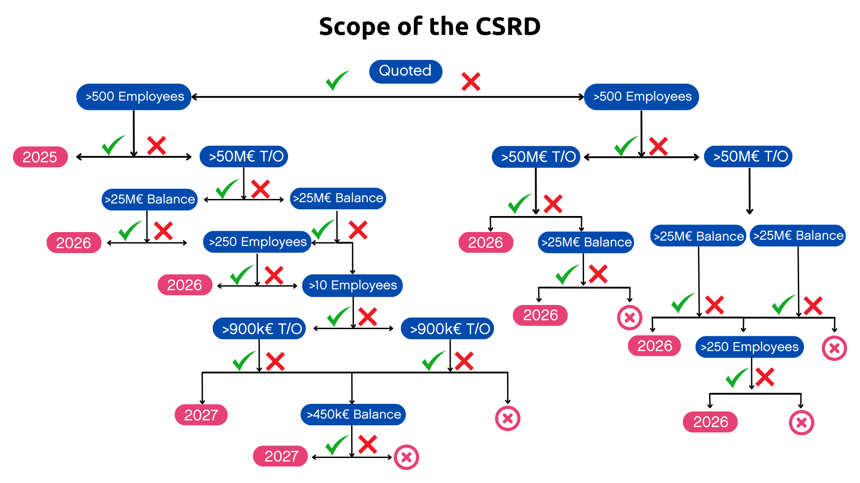 Summary diagram of CSRD scope of application