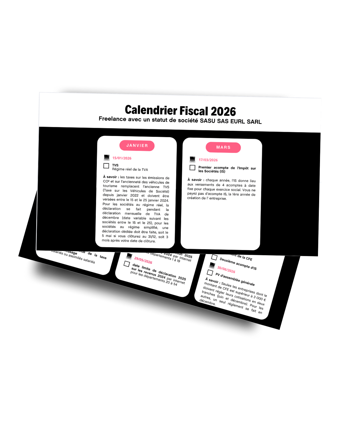 Télécharger le calendrier fiscal 2026 