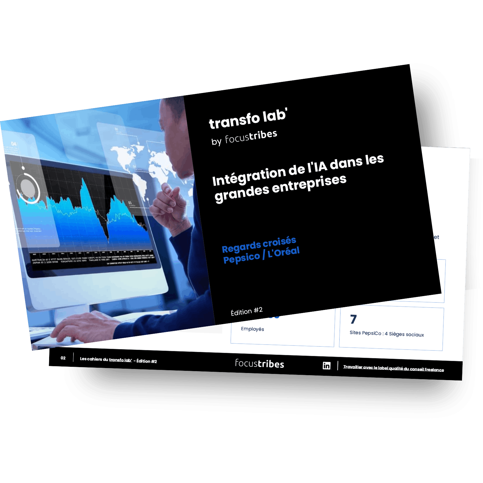 E-book Transfo Lab by FocusTribes sur l’intégration de l’intelligence artificielle dans les grandes entreprises avec PepsiCo et L’Oréal